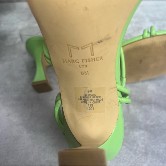MARC Fisher Davia Strap Sandal Green Size 9M - Picture 7 of 11